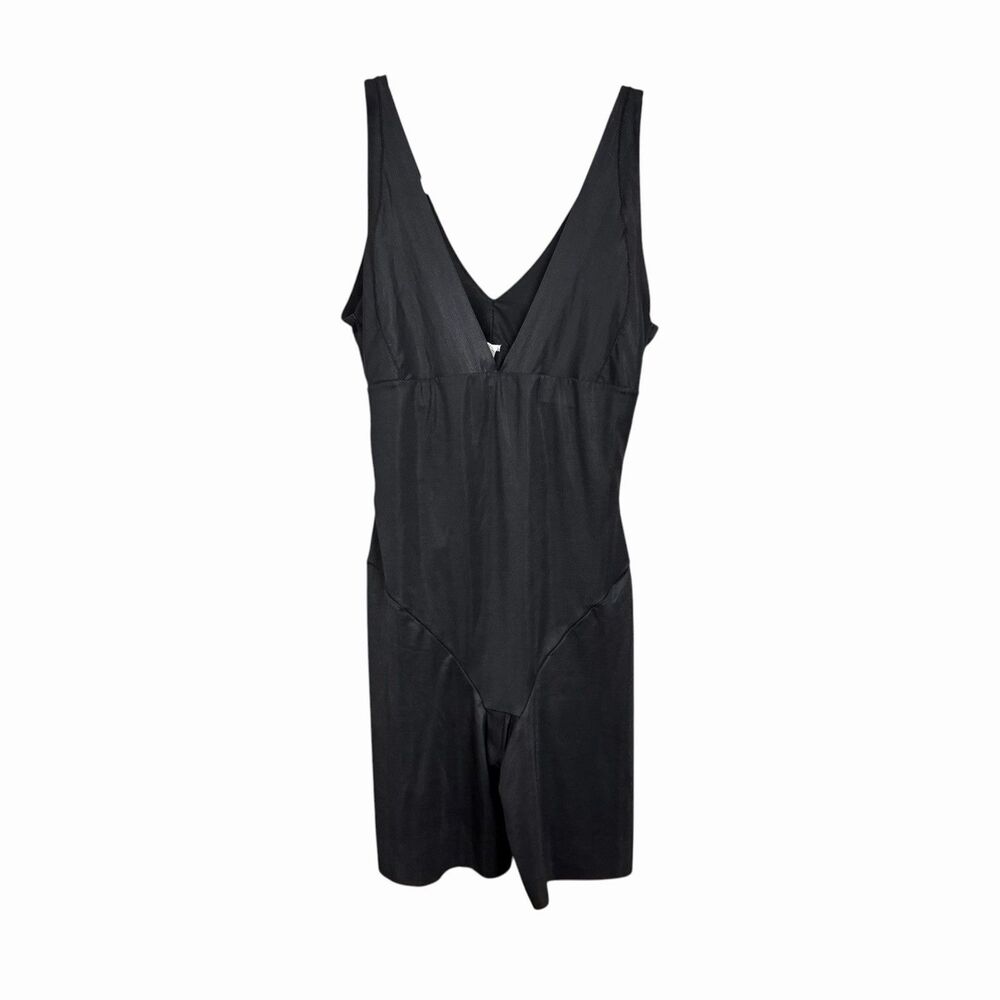 Flexees Women Black XL One Piece Shapewear Bodysuit Body Waist Abdomen Buttocks